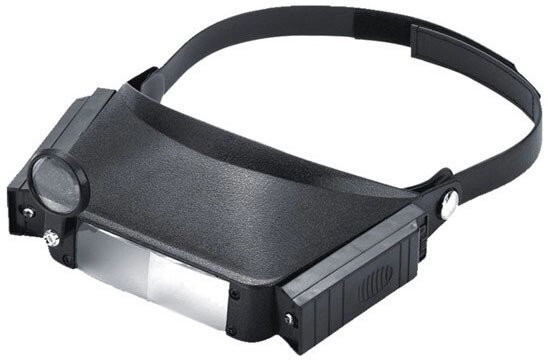 Лупа бінокулярна 1.5X 3X 6.5X 8X з підсвіткою Magnifier 81007 від компанії da1 - фото 1