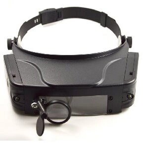 Лупа бінокулярна Magnifier 81007C з Led підсвічуванням 1.5x 3Х 9.5 x 11Х збільшення від компанії da1 - фото 1