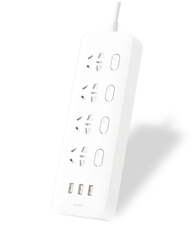 Мережевий фільтр-подовжувач MiJia Power Strip (4 розетки + 3 USB-port) 2 м White MJSWSKCXB-01QM NRB4023CN від компанії da1 - фото 1