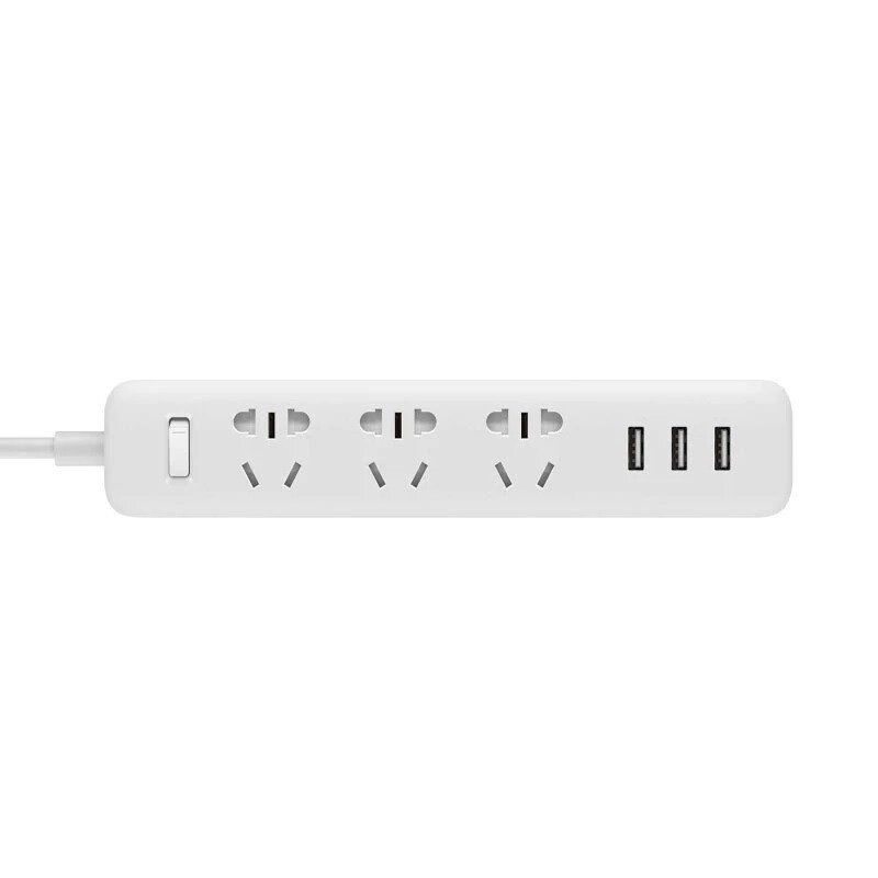 Мережевий фільтр-подовжувач Xiaomi Mi Power Strip 3 USB 1.8 m MJCXB02QM NRB4049CN від компанії da1 - фото 1