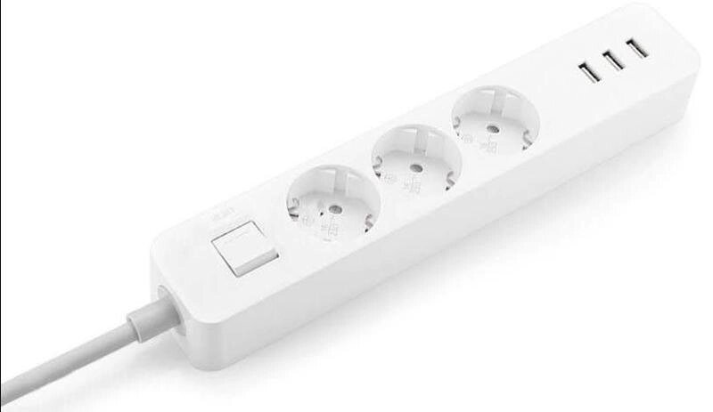 Мережевий подовжувач фільтр Xiaomi Mi Power Strip 3 розетки 3 USB від компанії da1 - фото 1