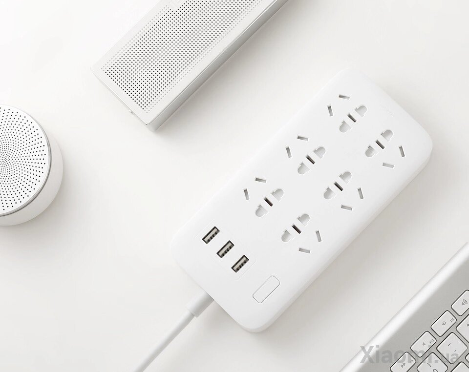 Мережний фільтр Xiaomi Power Strip 6 розеток 1.8m CXB6-1QM від компанії da1 - фото 1