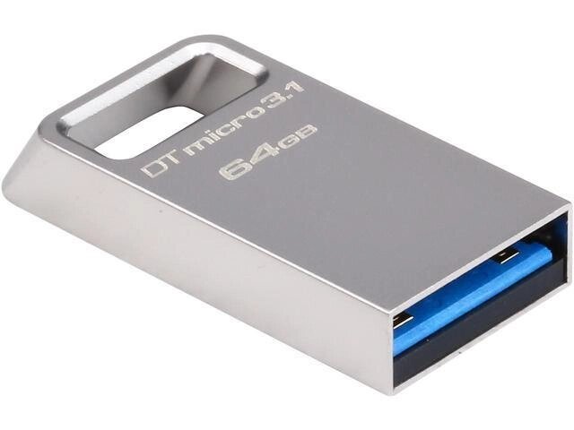 Металевий флеш диск USB 3.1 Kingston 64 Gb DTMicro Type-A від компанії da1 - фото 1