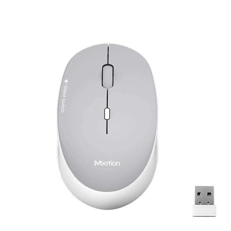 Миша бездротова недорога MeeTion Wireless Mouse 2.4G MT-R570 сіро біла від компанії da1 - фото 1