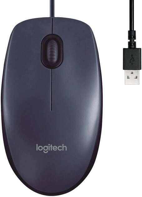 Миша дротова Logitech B100 чорна від компанії da1 - фото 1