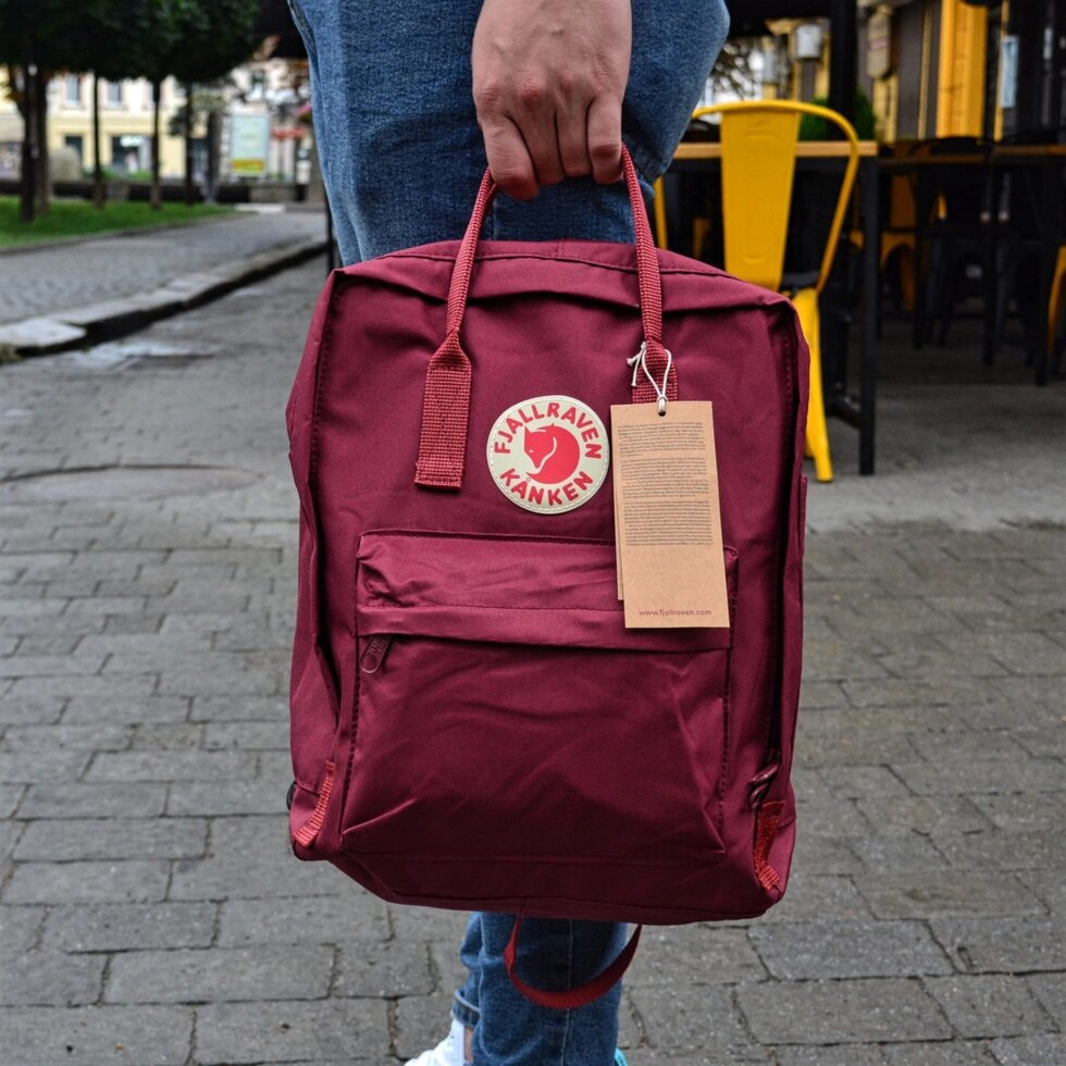 Міський рюкзак Fjallraven Kanken 16 л Classic Бордовий від компанії da1 - фото 1