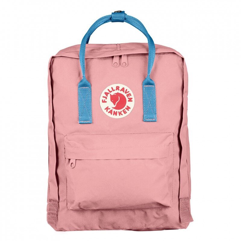 Міський рюкзак Fjallraven Kanken 16 л Classic Рожевий із блакитними ручками від компанії da1 - фото 1