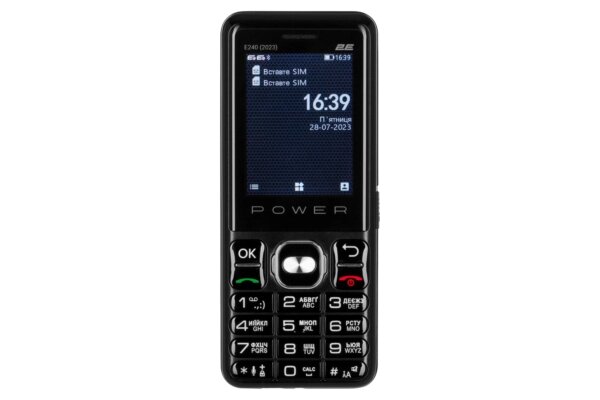 Мобільний телефон 2Е Е Е240 Power 2023 Dual Sim чорний від компанії da1 - фото 1