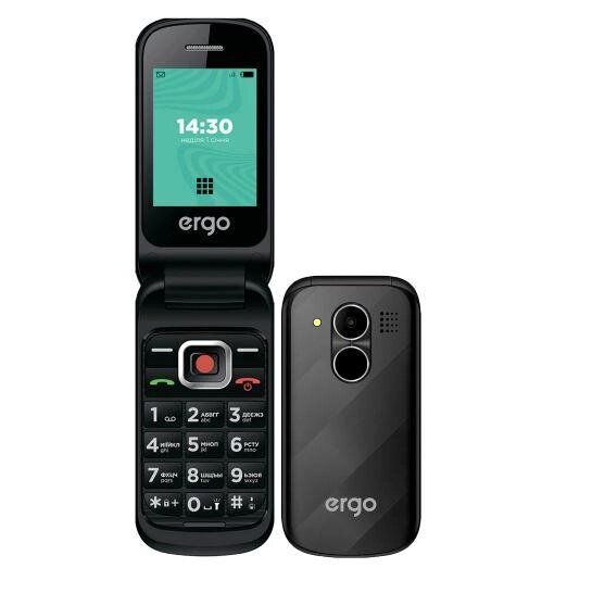 Мобільний телефон Ergo F241 Dual Sim чорний від компанії da1 - фото 1