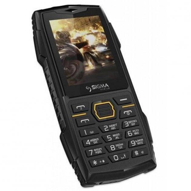 Мобільний телефон Sigma mobile X-treme AZ68 чорно жовтогарячий 4827798374917 від компанії da1 - фото 1