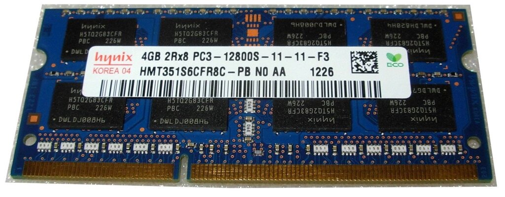 Модуль памяти для ноутбука SODIMM 4 GB DDR3 1600MHz HYNIX Org HMT351S6CFR8C-PB від компанії da1 - фото 1