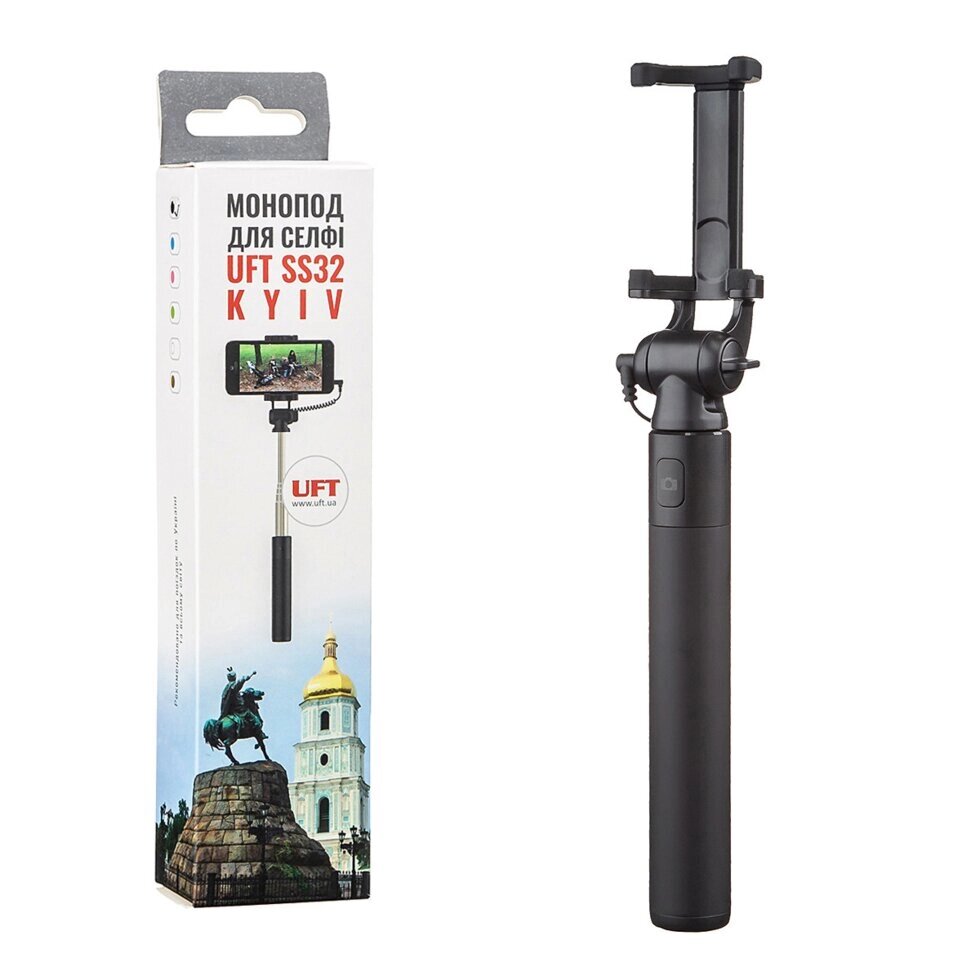 Монопод для селфі зі шнуром SS32 KYIV Selfie Stick Black від компанії da1 - фото 1