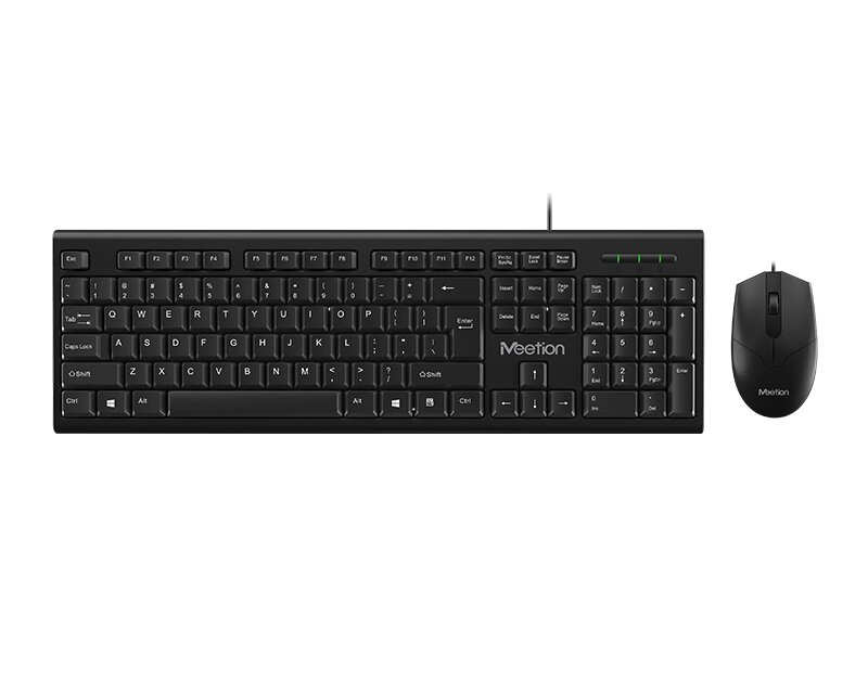 Набір Combo MEETION 2in1 Keyboard/Mouse USB Corded MT-C100  RU/EN розкладки від компанії da1 - фото 1