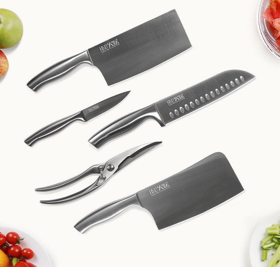 Набір ножів Xiaomi Huo Hou Martial Steel Knife із 6 предметів (XH-1033) від компанії da1 - фото 1