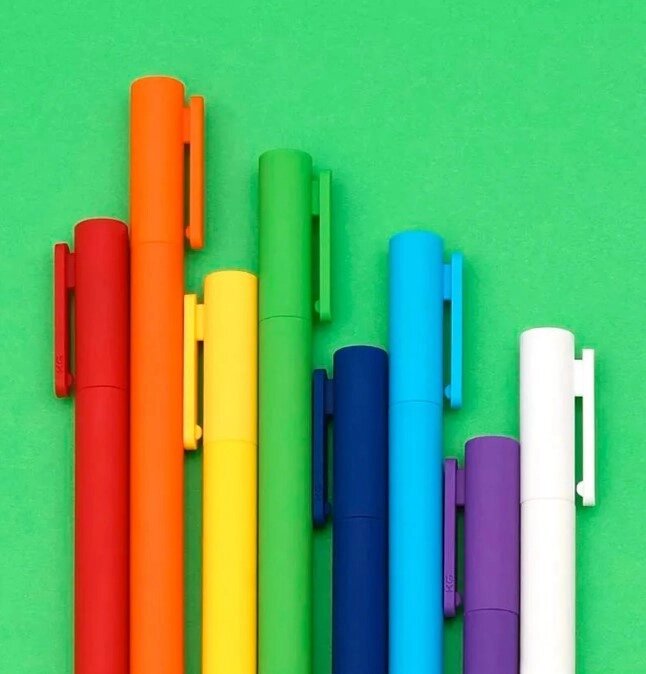 Набір ручок 8 штук Xiaomi KACO K1 Candy Color Multicolor Black Gel Ink Pen від компанії da1 - фото 1