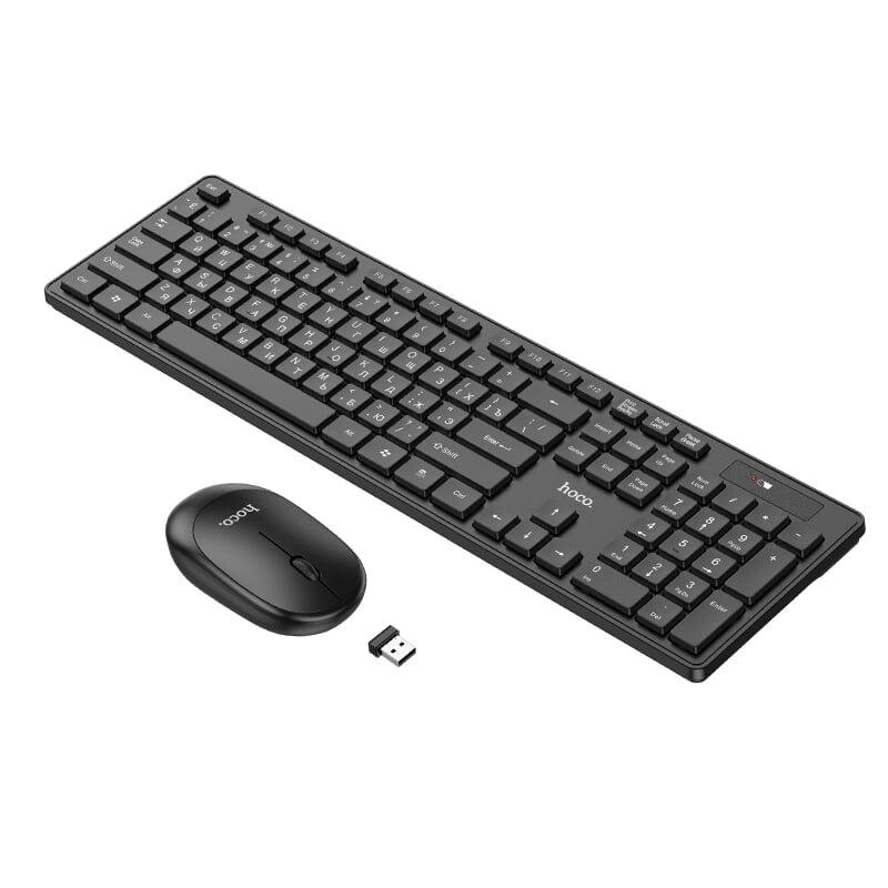 Набор office Combo HOCO Wireless business keyboard and mouse set GM17 (Keyboard RU/ENG раскладка/Mouse) від компанії da1 - фото 1