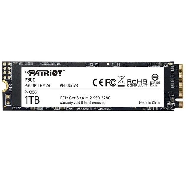 Накопичувач SSD внутрішній Patriot P300 1 TB NVMe M. 2 2280 PCIe 3.0x4 P300P1TBM28 від компанії da1 - фото 1