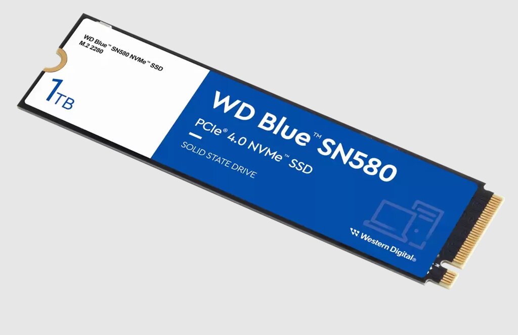 Накопичувач SSD WD Blue SN580 1 TB M. 2 PCIe 4.0 NVMe WDS100T3B0E від компанії da1 - фото 1