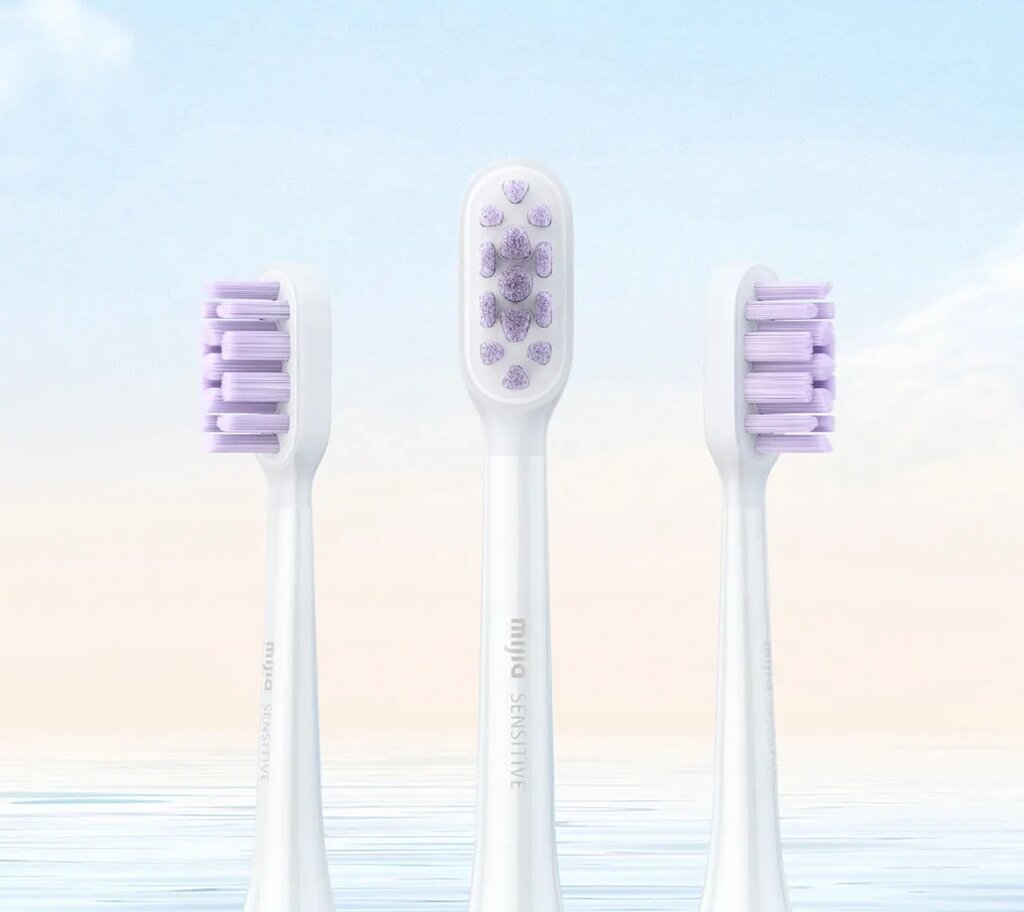 Насадки для зубної щітки MiJia Sonic Electric Toothbrush (BHR6327CN) 3 штуки фіолетова щетина від компанії da1 - фото 1