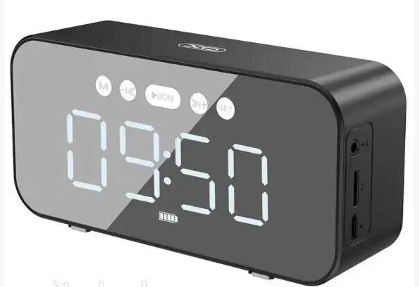 Настільний годинник із бездротовою акустикою XO F41 Mirror Clock від компанії da1 - фото 1