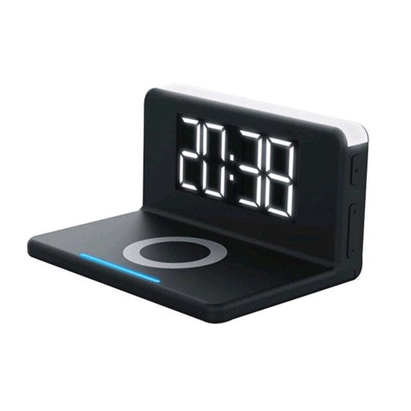 Настільний LED смарт-годинник With QI Charger 3 In 1 SY-W0241 Alarm від компанії da1 - фото 1