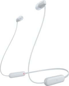 Навушники бездротові Sony WI-C100 білі (WIC100W. CE7)