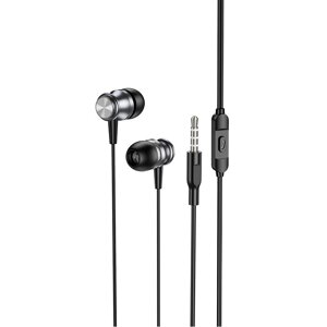 Навушники BOROFONE Platinum metal universal earphones with microphone BM75 1.2m Hi-Fi чорні