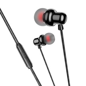 Навушники BOROFONE Sole wire-controlled earphones with mic HiFi BM65 1.2 метр чорні