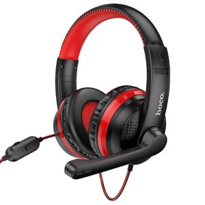 Навушники ігрові повнорозмірні HOCO W103 gaming Magic tour gaming headphones чорно-червоні