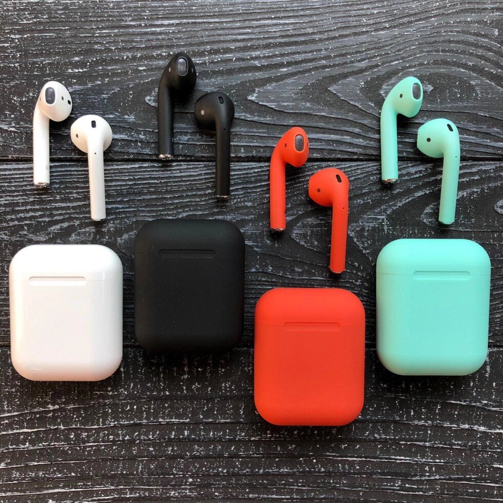 Навушники Airpods i12 бездротові 5.0 (TWS) сенсорні з кейсом Touch&Window від компанії da1 - фото 1