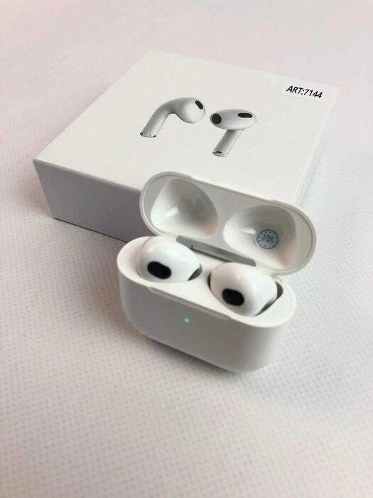 Навушники бездротові Airpods 7144 артикул блютуз стереогарнітура від компанії da1 - фото 1