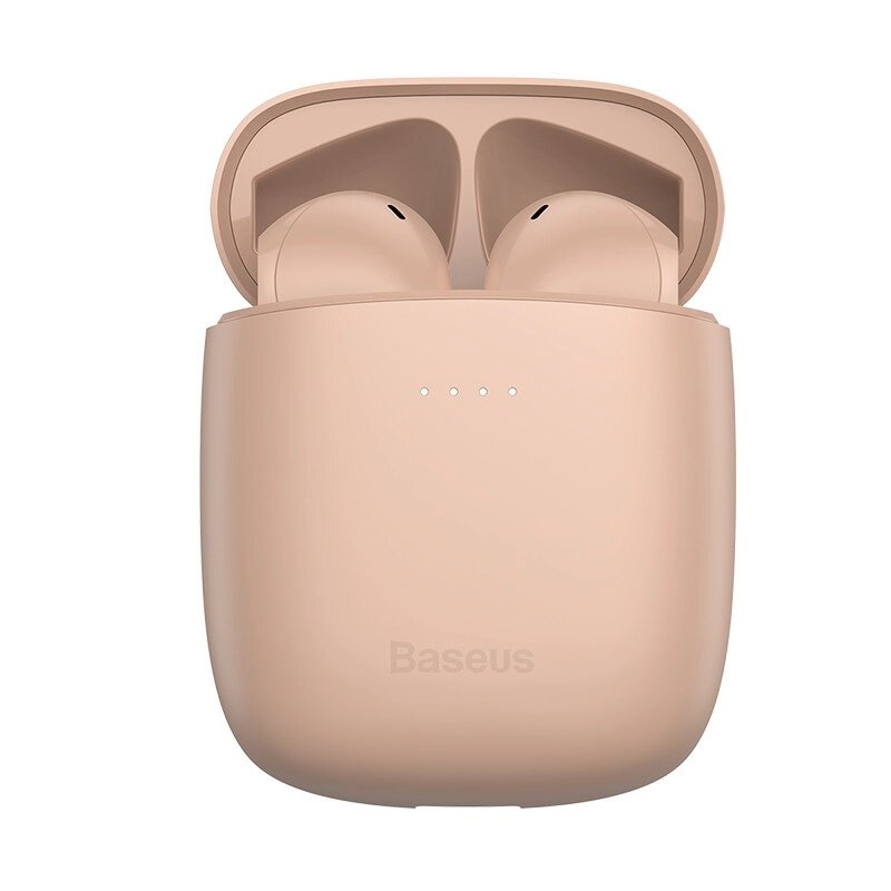 Навушники Bluetooth BASEUS Encok True Wireless Earphones W04 Pro рожеві від компанії da1 - фото 1