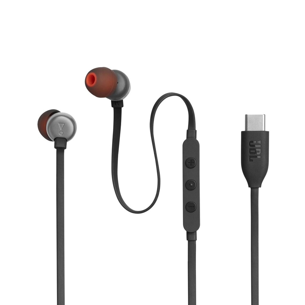 Навушники дротові JBL T310C USB-C (JBLT310CBLK) гарнітура з мікрофоном чорна від компанії da1 - фото 1