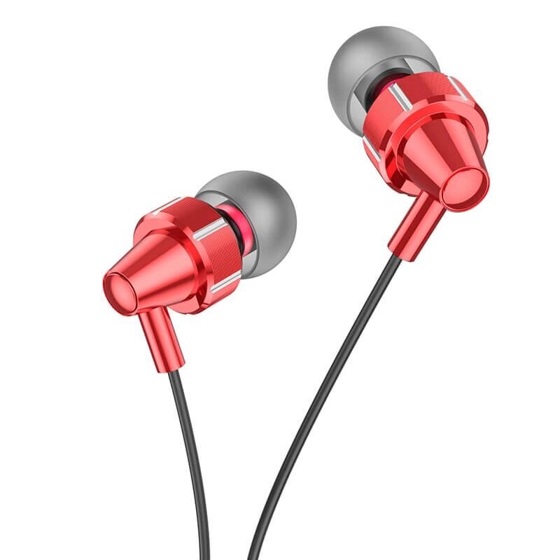 Навушники HOCO Delight wired digital earphone with microphone M90 1.2м червоні від компанії da1 - фото 1