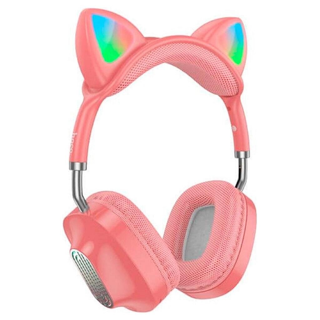 Навушники HOCO Skill cat ear BT headphones ESD13 з вушками рожеві від компанії da1 - фото 1