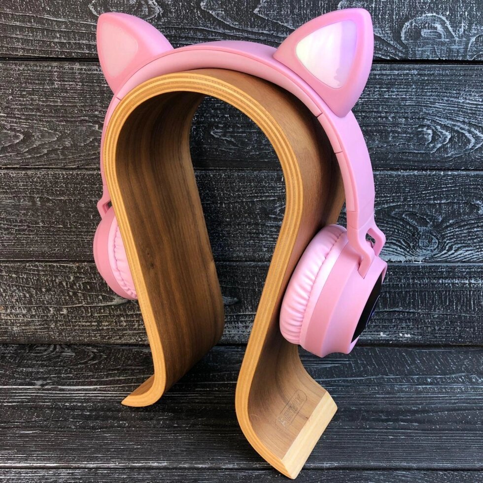 Навушники HOCO W27 CAT EAR Wireless headphones чисто рожеві від компанії da1 - фото 1