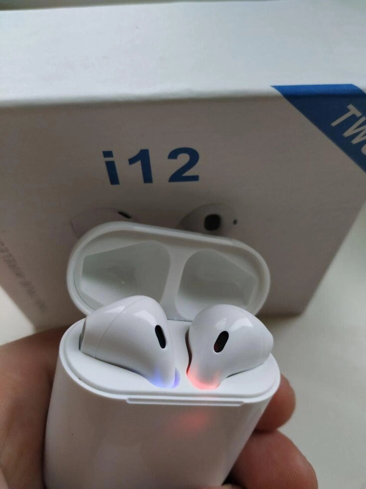 Навушники повністю бездротові AirPods TWS i12 від компанії da1 - фото 1