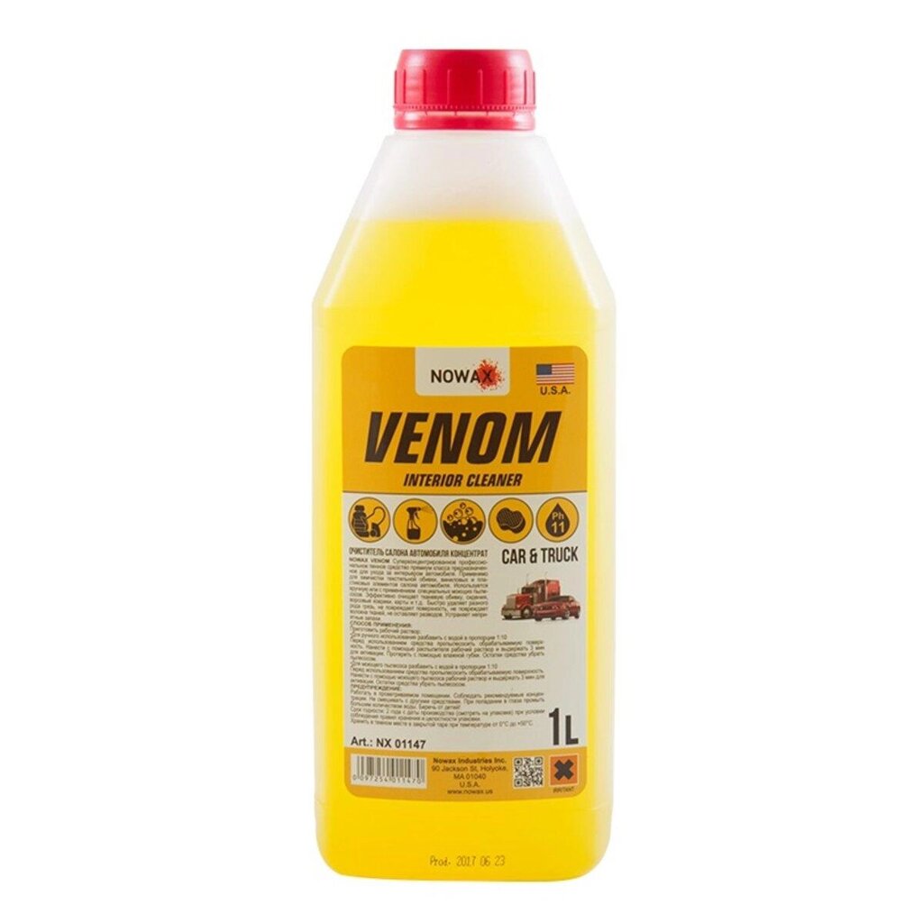 Очисник салону Nowax Venom Interior Cleaner концентрат 1:10 1 л 4820226270805 від компанії da1 - фото 1