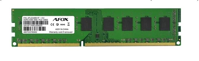 Оперативна пам'ять DDR3 4G 1333MHz Afox (box) AFLD34BN1P від компанії da1 - фото 1