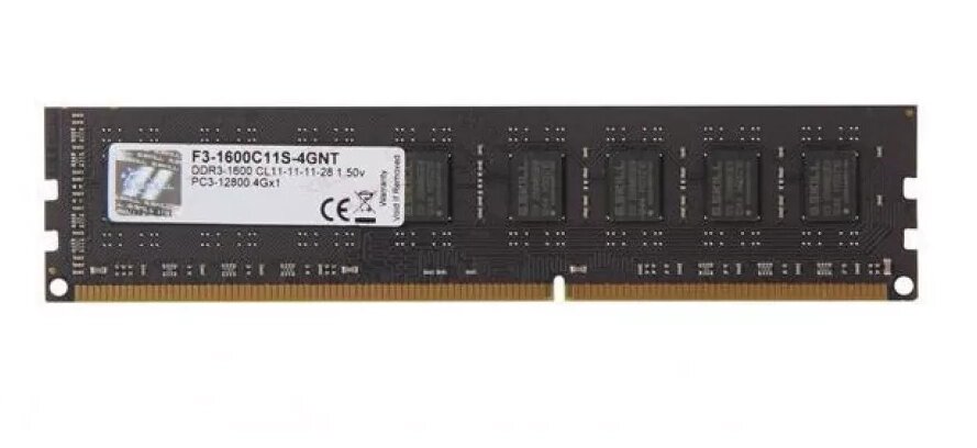 Оперативна пам'ять DDR3 4GB 1600MHz G. SKILL (256x8) 16chips (box) F3-1600C11S-4GNT від компанії da1 - фото 1