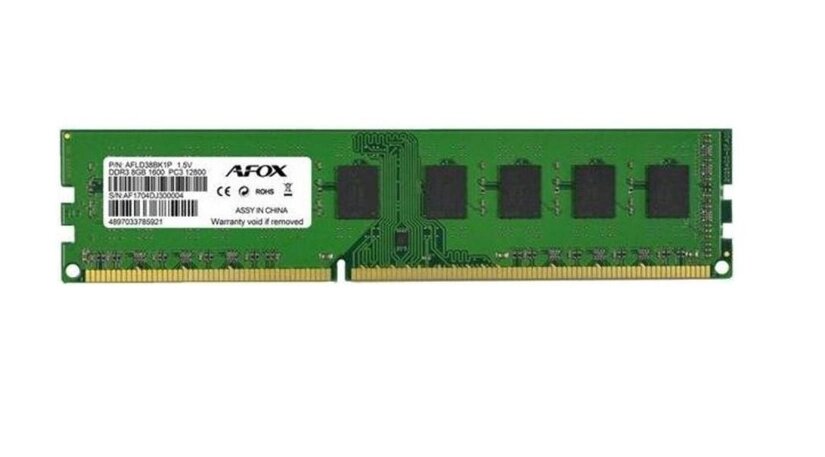 Оперативна пам'ять DDR3 8G 1600MHz AFOX (box) AFLD38BK1P від компанії da1 - фото 1