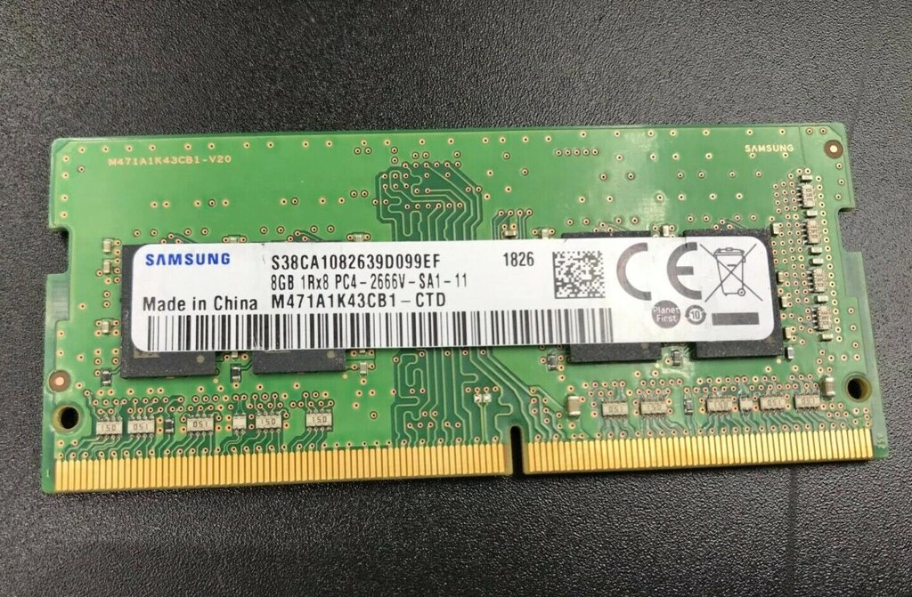 Оперативна пам'ять для ноутбука SODImm 8 GB DDR4 2666MHz SAMSUNG Original M471A1K43CB1-CTD від компанії da1 - фото 1