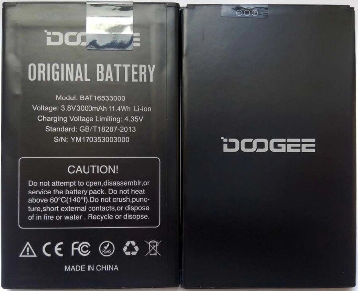 Оригінальний акумулятор Doogee X9/Pro 3000 mAh від компанії da1 - фото 1