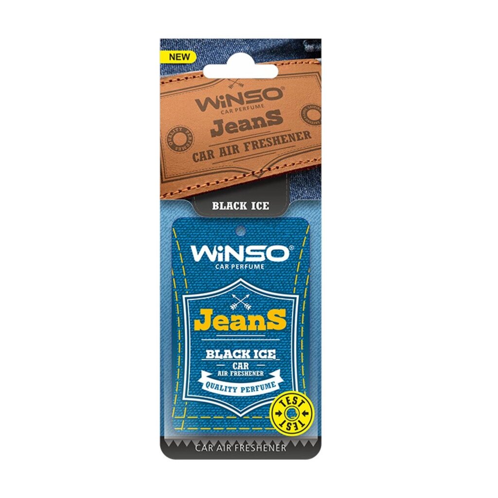 Освіжувач повітря WINSO Jeans, целюлозний ароматизатор, Black Ice від компанії da1 - фото 1