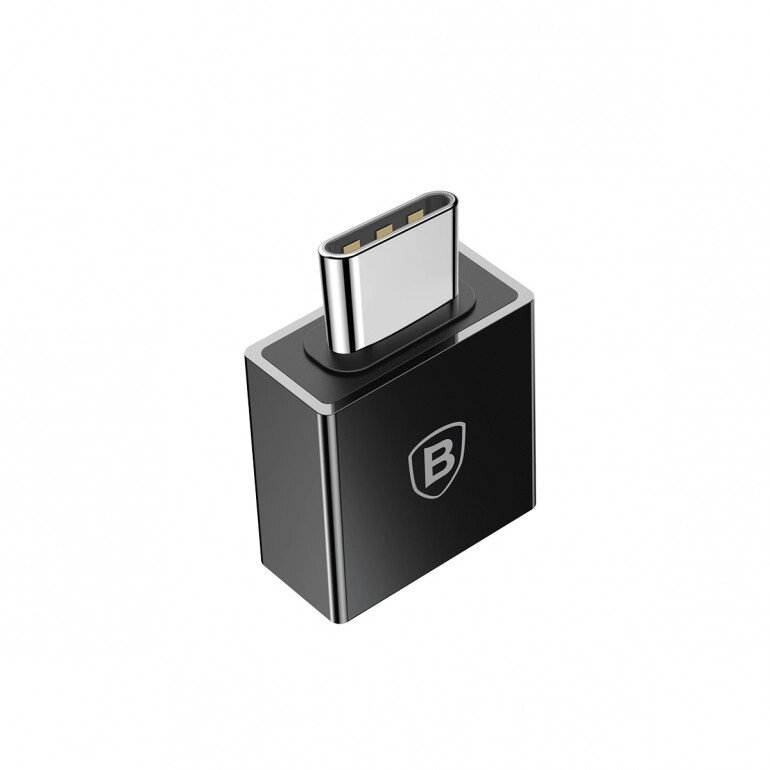 OTG адаптер перехідник Baseus мама USB — Type-C тато 2.4 A CATJQ-B01 від компанії da1 - фото 1