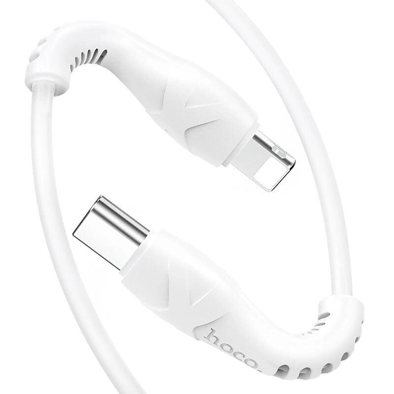 PD Кабель HOCO X55 Trendy PD for Lightning-to-USB-C 20W/3A/1m. white від компанії da1 - фото 1