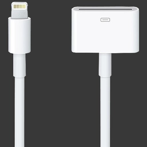 Перехідник Apple Lightning to 30-pin Adapter MD824 a1450 кабелем 20 см від компанії da1 - фото 1