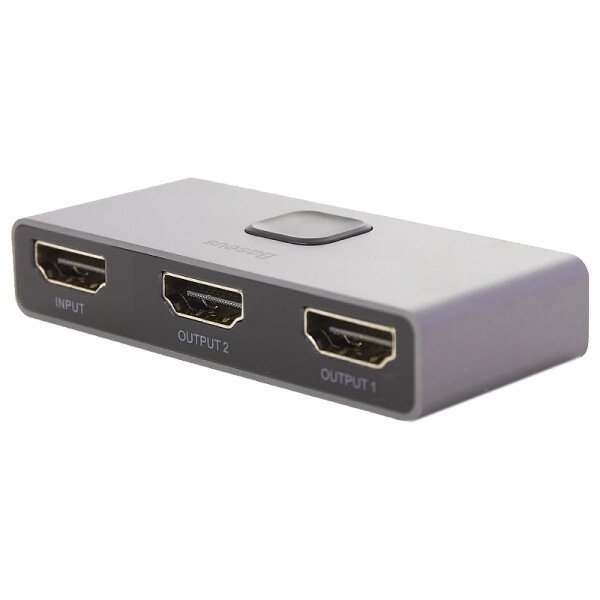 Перехідник BASEUS Matrix HDMI Splitter (2 в 1 або 1 на 2) CAHUB-BC0G від компанії da1 - фото 1