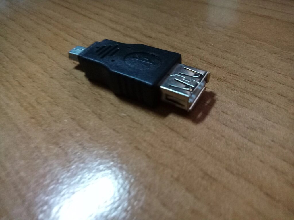 Перехідник гніздо Usb A — тато штекер mini Usb 5pin від компанії da1 - фото 1