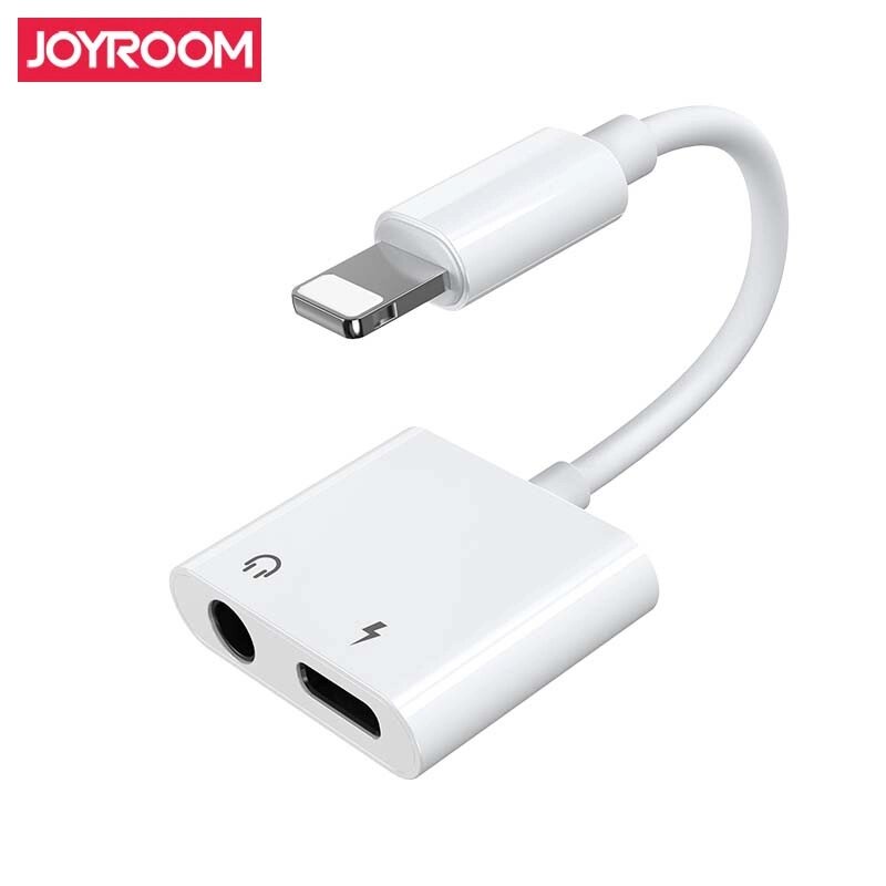 Перехідник JOYROOM Lightning to 3.5mm and Lightning Ben Series S-Y104 білий від компанії da1 - фото 1